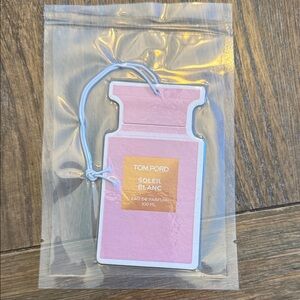 Tom Ford Pink and Gold Soleil Blanc Bottle Hanging Air Freshener
